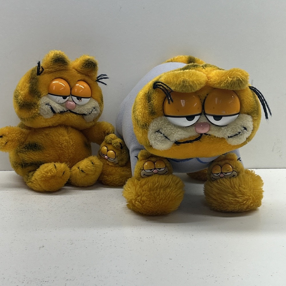 Vintage Garfield Fun Farm Plush Lot of 2 1978 1981 United Feature Syndicate